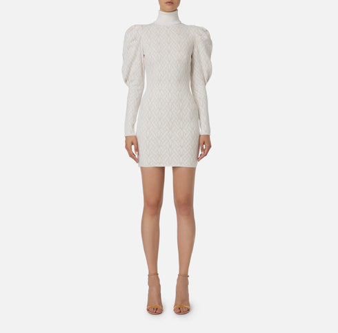 Abito Donna mini in maglia Burro oro Elisabetta Franchi- Francavilla Moda